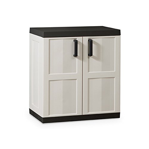 KREHER XXL Kunststoffschrank mit 2 verstellbaren Böden, belastbar mit bis zu max. 50 kg pro Boden. Stabil, belastbar, optisch ansehnlich. Maße BxTxH 89 x 54 x 96 cm - 3