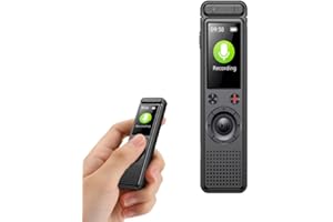 ASTROBRIGHTS 64GB Voice Recorder with Noise Reduction, USB C Rechargeable Voice Activated Recorder for Lectures, Meetings, Interviews, HD Clear Sound, Auto Save Function, Portable Digital Voice Recorder