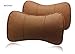 Produktbild Lounayy Kissen Echtleder Knochenform Autositz Nacken Rest Basic Mode Kopfstütze Bequeme Kissen Zuhause Dekoration Kissenbezug Leichtes Reisekissen (Color : Braun, Size : Chevrolet/Logo)