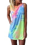 ❤️Buntes Shirt Damen, klassik und zeitlos, komfortabele und Stilvolle T-Shirt Kleider, absolut hinreißend hübshe Langshirt. Sehr geeignet für Alltag, Cocktail, Ball, Festliche, Party, Club, Urlaub, Alltag, Casual, Strand, Dating, Partei, Rockabilly, Abschlussball, Hochzeitsfest, Ausgehen, Feiern, Einkaufs usw, machen Ihnen sexy.