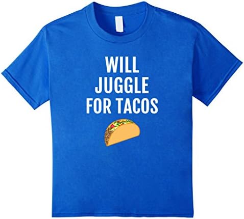 Funny Juggler Taco T-Shirt - Juggling Taco Tee Shirt Saying Kids 12 Royal Blue