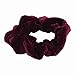 Burgundy Velvet Elastic Hair Tie Band Ponytail Holder for Women