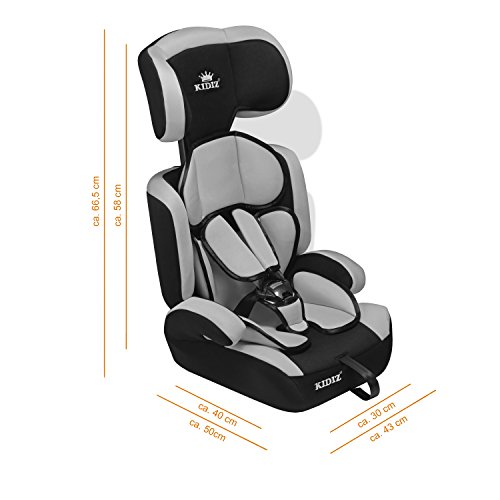 Kidiz® Autokindersitz Kinderautositz ✓ Gruppe 1+2+3 ✓ 9-36 kg ✓ Autositz ✓ Kindersitz | Stabil und Sicher | Farbe: Hellblau - 8