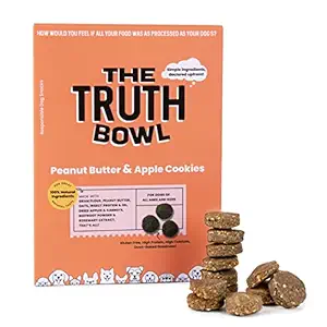 The Truth Bowl - Dog Food Cookies. Peanut Butter & Apple Dog Cookies. Hand-Baked Cookies Made with 100% Natural Ingredients, with no Artificial flavorants & preservatives (500 g)