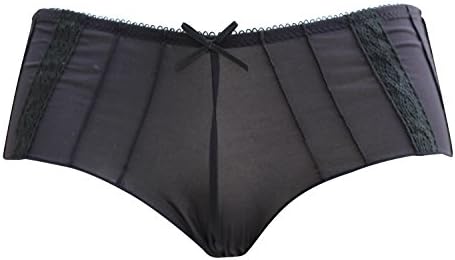 Black Knickers Panties Shorts Sensuous Soft Slinky Fabric S M L &amp; XL (Large (14-16))