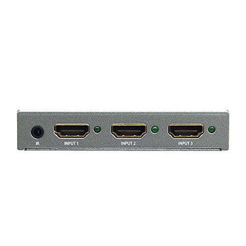 KanaaN 3×1 HDMI Switch UltraHD – 3 Port Eingang auf 1 Port Ausgang | Fernbedienung | FullHD, UHD, 4K, 4K*2K 1080p kompatibel | HDMI 1.4 Standard - 4