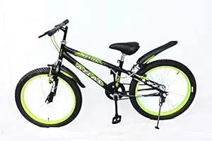 Atlas Mettle TT 20inches Single Speed Bike for Kids of Age 7-9Yrs Black & Green