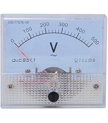 Voltmetro Analogico Da Pannello Heschen DH-670, DC 0-10V, Dimensioni 70x60 Mm, Classe Di Precisione 2.0