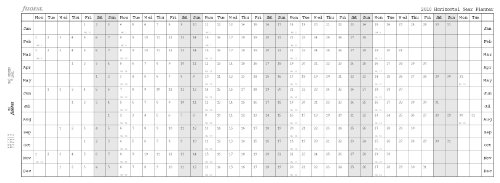 Download Filofax Pocket Horizontal Year Planner 2015