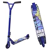 BOLDCUBE Trottinette Freestyle Pro 2 Roues - Résistante aux Acrobaties et Sauts - Rotation à 360 Degré - Pont léger en Aluminium - ABEC 7 Roulements - pour Adultes et Enfants (Marine)