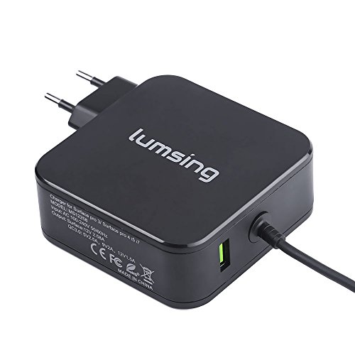 Lumsing Netzteil Ladegerät AC Adapter 12V 2.58A 36W Mit USB QC 3.0 Für Surface Pro 3/ Pro 4 i5 i7 Tablet Mit EU Stecker Schwarz - 4