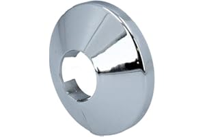 GENERISCH Abdeckrosette Klapprosette Einzeln 15 16 18 20 22 25 28 mm Heizkörper Weiß chrom (22 mm/chrom)