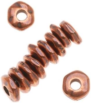 Antiqued Copper Plated Nugget Heishe Spacer Beads 7mm (12)