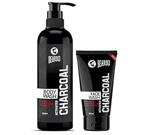 Beardo Activated Charcoal Bodywash and Facewash Combo (Pack of 2)