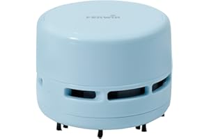 TIHOO tenwin Mini aspirapolvere Portatile da Tavolo, Senza Fili, Alimentato a Batteria, Tastiera, Computer Portatile, Pulizia del Desktop, Ufficio, Carrello (Blu)