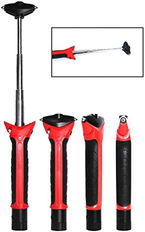 LIYUU Retractable safety hammer, flashlight car with a window breaker , Red