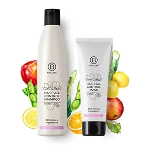 Brillare Hair fall Control Weak & Undernourished Hair, Reduces Seasonal Hairfall, 100% vegan, Natural, Paraben-Free