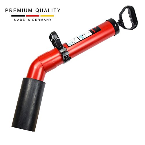 Hochdruck Abflussreiniger – Inkl. 2 Adapter – Made in Germany- Saug und Druck Pumpe – Rohrreinigungspumpe – Vakuum Rohrreiniger – Bei Verstopfter Toilette und Abflüssen – Professionelle Druckluft Pumpe für WC und Abfluss-verstopfung – Profi Pömpel – Pump XL - 4