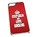 Produktbild Weiß Schutzhülle für iPhone 5/5S 1127 rot Keep Calm und Love Ginseng