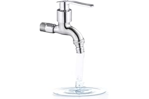 NOTHERS Haihaz Robinet d'écoulement 1/2'，Mitigeur Mural Evier，Montage mural en amachine à laver robinet，Robinet de Extérieur/Jardin,pour salle de bains lave-linge laveuse et laveuse