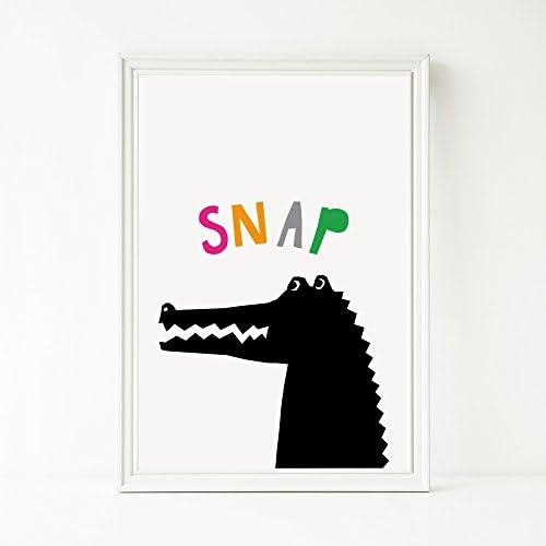 Alligator Print – Nursery Wall Art, Animal Nursery Picture, Ideal Unisex Baby Shower Gift or Ideal Gift for a New Baby