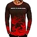 Produktbild JUSTSELL Herren Camouflage Tops Alphabet Hemdbluse Rundhalsausschnitt Oberteile Langarmshirts T Shirt Bluse Casual Hemden