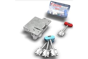 SECUREMME CUORE DI RICAMBIO DOPPIA MAPPA ANTI-PICKING SX SINISTRA 3 CHIAVI + 1 DA CANTIERE,ANTIMANIPOLAZIONE LUNGHEZZA TOTALE CHIAVE MM 95 PER SERRATURE SERIE 25