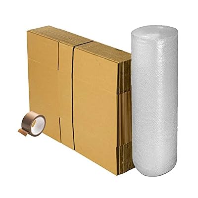 FitYo Kit de déménagement 15 cartons standard + 1 rouleau de papier bulles 1 mètre x 10 mètres + 1 adhésif 66 mètres Offert