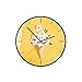 Produktbild Mistwind Einfache Kreative Blumen-Wanduhr, 12-Zoll-Moderne Metallrunder Dekoration-Uhr, Fegendes Bewegungs-Anlage-Stilles Wohnzimmer U. Schlafzimmer-Quarz-Uhr - Nebel