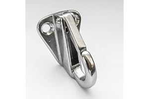 AMOYERIC 5x mousquetons sur platine inox - Mousquetines - ∅ jusqu'à 10 mm…