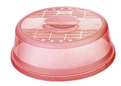 Rotho 1749802203 Mikrowellenabdeckhaube Basic - aus Kunststoff (PP) - Durchmesser 28,5 cm - rot