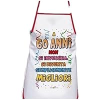 Bavaglino 80 Anni - Idea Regalo Divertente | Stampa Scherzosa | Poliestere | 40x42 Cm | Verde - Foto 8