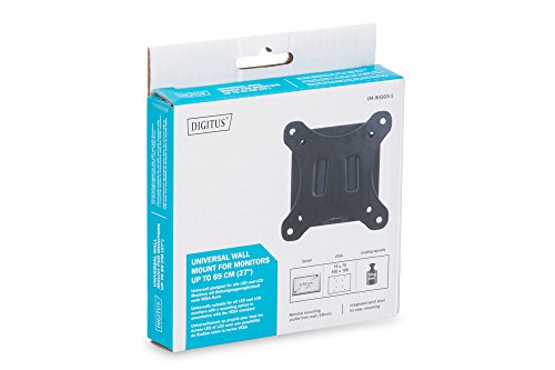 DIGITUS Wandhalterung für LCD/LED Monitor bis zu 69cm (27″), Fixierhalterung, 18kg maximale Belastung, max VESA 100×100 - 4