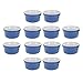 Produktbild ToCi 12er-Set Auflaufschalen Keramik Blau Ø 10 cm | Füllmenge: 165 ml, Ofenbeständig, Spülmaschinenfest | für Souffle, Muffin, Cupcake, Creme Brûlée | als Pastetenform, Dipschalen, Förmchen, Schälchen