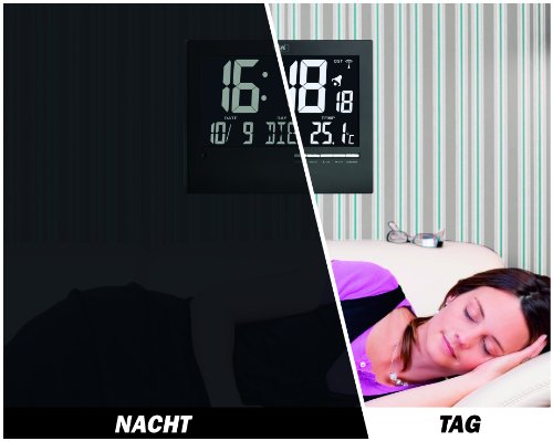 TFA Dostmann 60.4508 Funk-Wanduhr mit automatischer Hintergrundbeleuchtung - 4