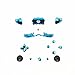 Produktbild Canamite ® LB RB LT RT Bumpers Triggers Dpad Knöpfe Kit ABXY Chrome Pad Full Buttons für Xbox One Elite Controller (Sky Blau)