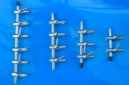 Metal 2 Way Gang Valve Manifold for Air Line/Hose For Aquarium or Pond Air Pumps