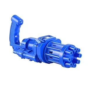 HK TOYS Bubble Gatling Gun, 8 Hole Electronic Bubble Maker, Automatic Bubble Machine Gun Toy for Boys, Girls & Kids - Outdoor & Indoor Game