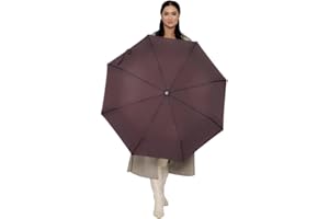 ROYALWORTH Windproof Travel Umbrella - Compact, Light, Full Automatic Open/Close - Folding Backpack Umbrella for Rain & Sun UV Protection For Men & Women, Unbreakable 8 Fiberglass Ribs UK Design