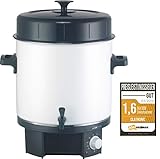 Clatronic EKA 3338 Einkochautomat mit Zapfhahn, 25 Liter, 1800 Watt, weiß Clatronic EKA 3338 Einkochautomat mit Zapfhahn, 25 Liter, 1800 Watt, weiß