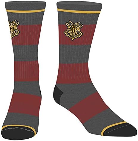 Harry Potter socks stockings Hogwarts crest 41-45 red gray