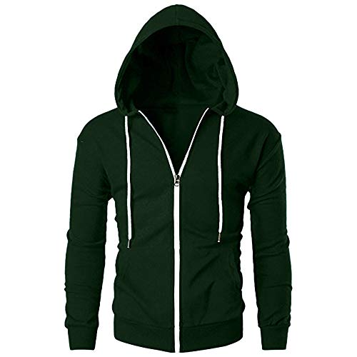 Preisvergleich Produktbild Kapuzenpullover Herren,Herren Beiläufig Slim Fit Langarm Reißverschluss Hoodie mit Tasche Outwear Bluse,Binggong Herren Mantel