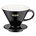 Produktbild Ecooe Keramik Kaffeefilter Porzellan Schwarz Handfilter Größe 02(1 bis 4 Tassen) Porzellanfilter
