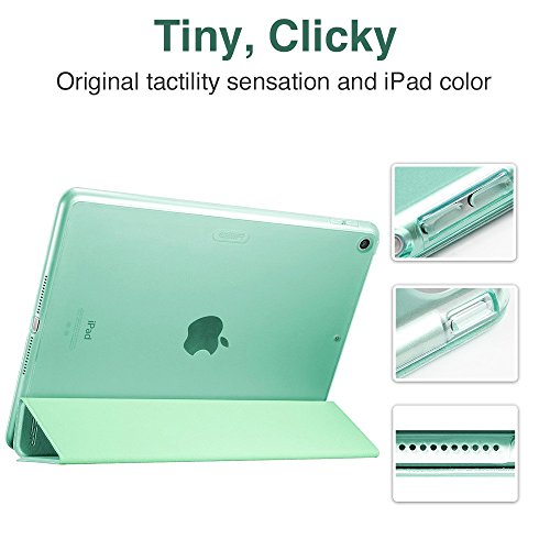Neues iPad 2017 iPad 9.7 Zoll Hülle, ESR® Yippee Bildserie Cover Auto aufwachen / Schlaf Funktion Smart Case Wickelfalz Ledertasche mit Lichtdurchlässig Rückseite Abdeckung Schutzhülle für Neue iPad 9.7 2017 (MintGrün) - 5