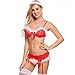 Produktbild TianWlio Dessous Damen Schlafanzug Unterwäsche Negligees Weihnachten Gewürzanzug Versuchung Dessous Nachtwäsche Weihnachten Rassige Unterwäsche rot XXXL