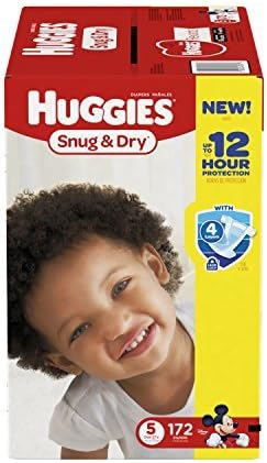 Huggies Snug & Dry Diapers, Size 5, 172 Count (One Month Supply) by Huggies