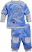 Schnizler Baby-Boys 2-Piece Nicki Long Sleeve Shirt and Bottoms Racing Cars Tracksuit, Blue, 9-12 Months (Manufacturer Size:80)