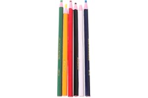 JIzian Markers Grease Pencils – 6Pcs Multi-Surface Wax Markers for Glass, Metal, Plastic – Non-Sharpening Peel Off Marker, Grease Wax Pencil