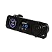 Produktbild Qiilu Wasserdichte Auto Boot 3 Loch Panel Dual USB Ladegerät Blaue LED Voltmeter 12V Buchse