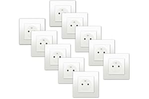 SIEMENS INGENUITY FOR LIFE SIEMENS - LOT de 10 Prises 2P+T Blanc Delta Viva + Plaques Blanc